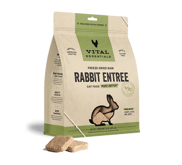 Freeze-Dried Rabbit Entree Cat Food Mini Patties