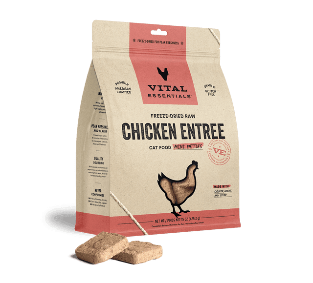 Freeze-Dried Chicken Entree Cat Food Mini Patties